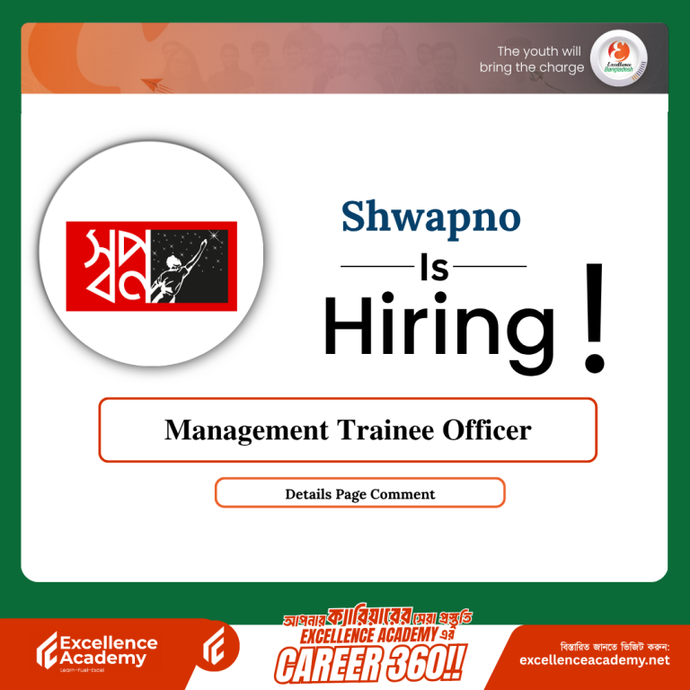 Shwapno is Hiring Management Trainee Officer!