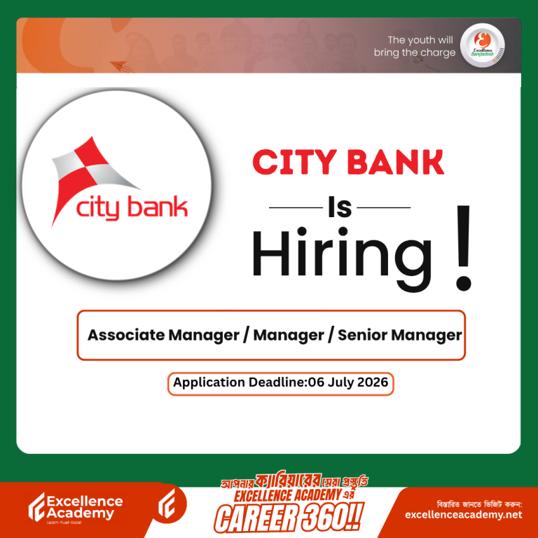 Associate Manager / Manager / Senior Manager Opportunity at City Bank PLC