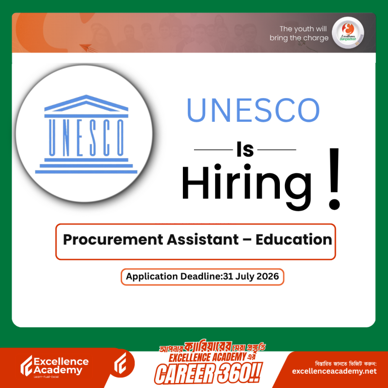 UNESCO is Hiring Procurement Assistant – Education | Full-Time Opportunity in Dhaka