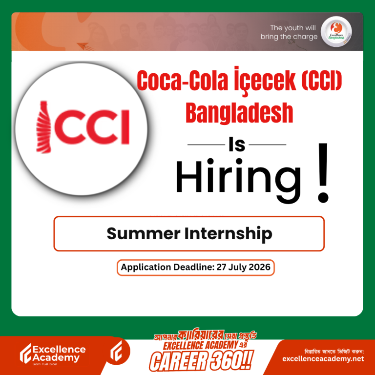 Coca-Cola İçecek (CCI) Bangladesh is Hiring: Summer Internship Program 2026