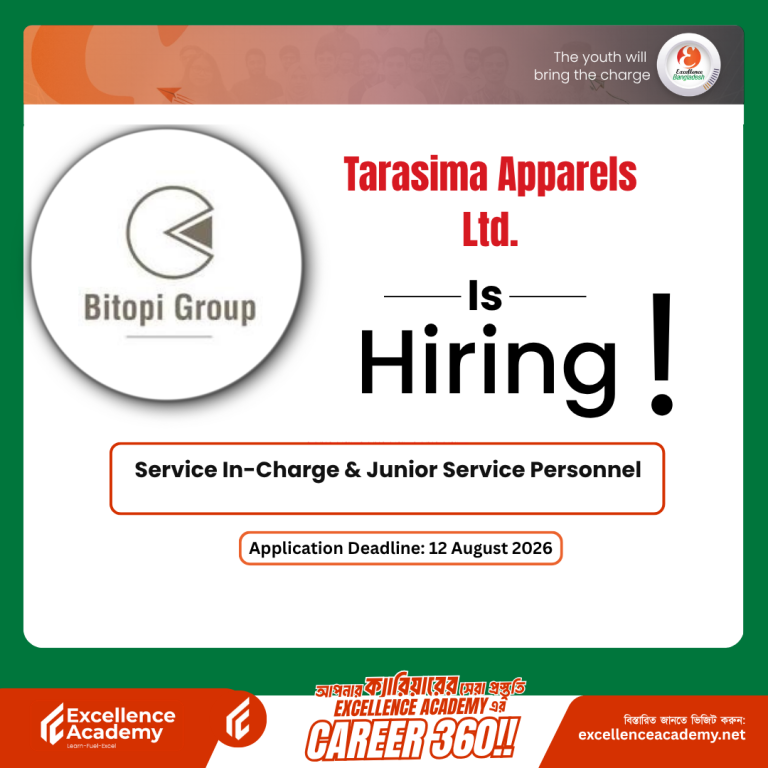 Tarasima Apparels Ltd. (A Sister Concern of Bitopi Group) is Hiring: Assistant Manager / Deputy Manager (Fire & Safety)