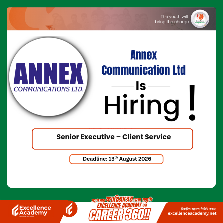 Annex Communication Ltd. Is Hiring | Senior Executive – Client Service