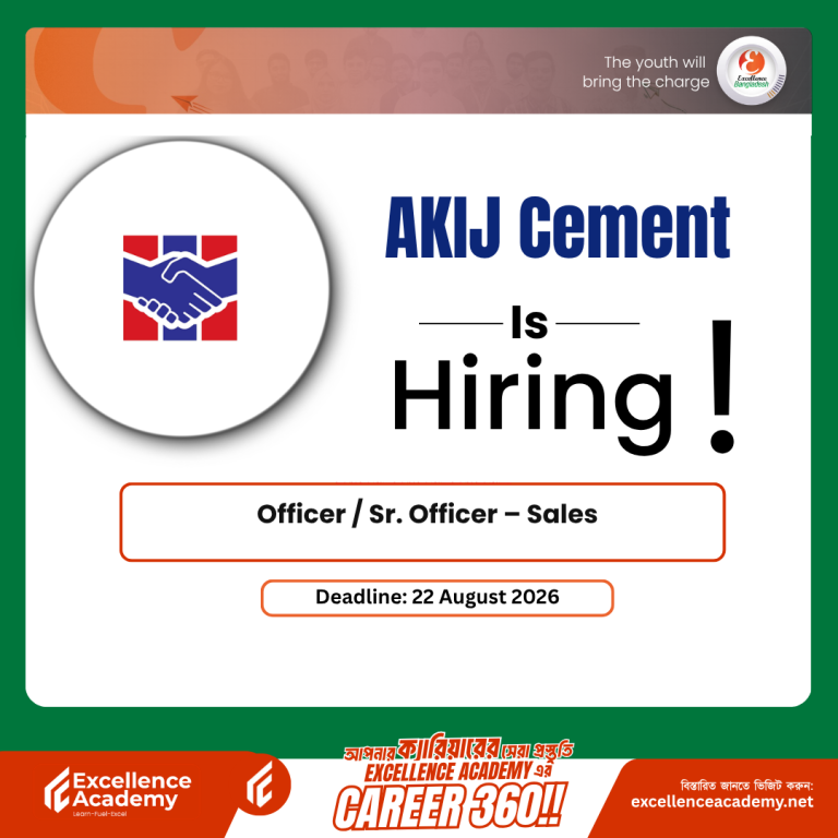 AKIJ Cement Company Limited Is Hiring | Officer / Sr. Officer – Sales