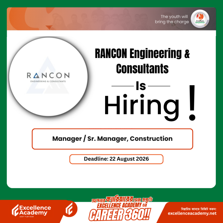 RANCON Engineering & Consultants is Hiring: Manager / Sr. Manager, Construction