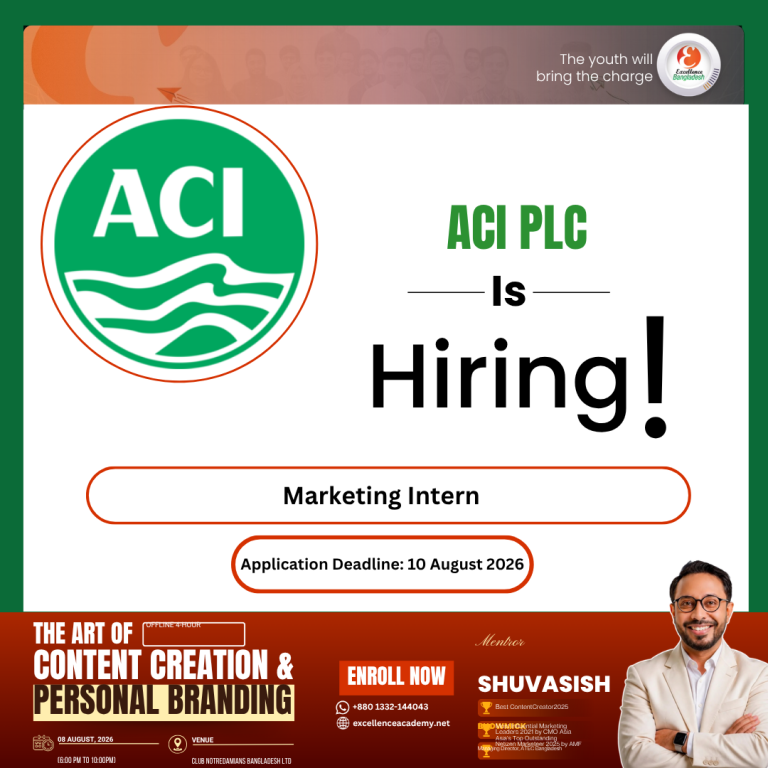 ACI PLC is Hiring: Marketing Intern (ACI Hygiene Business)